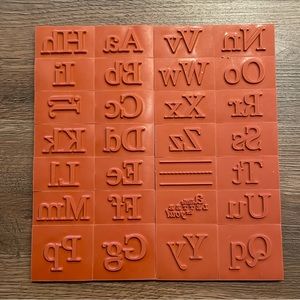 Stampin’ Up! Retired set Defining Alphabet